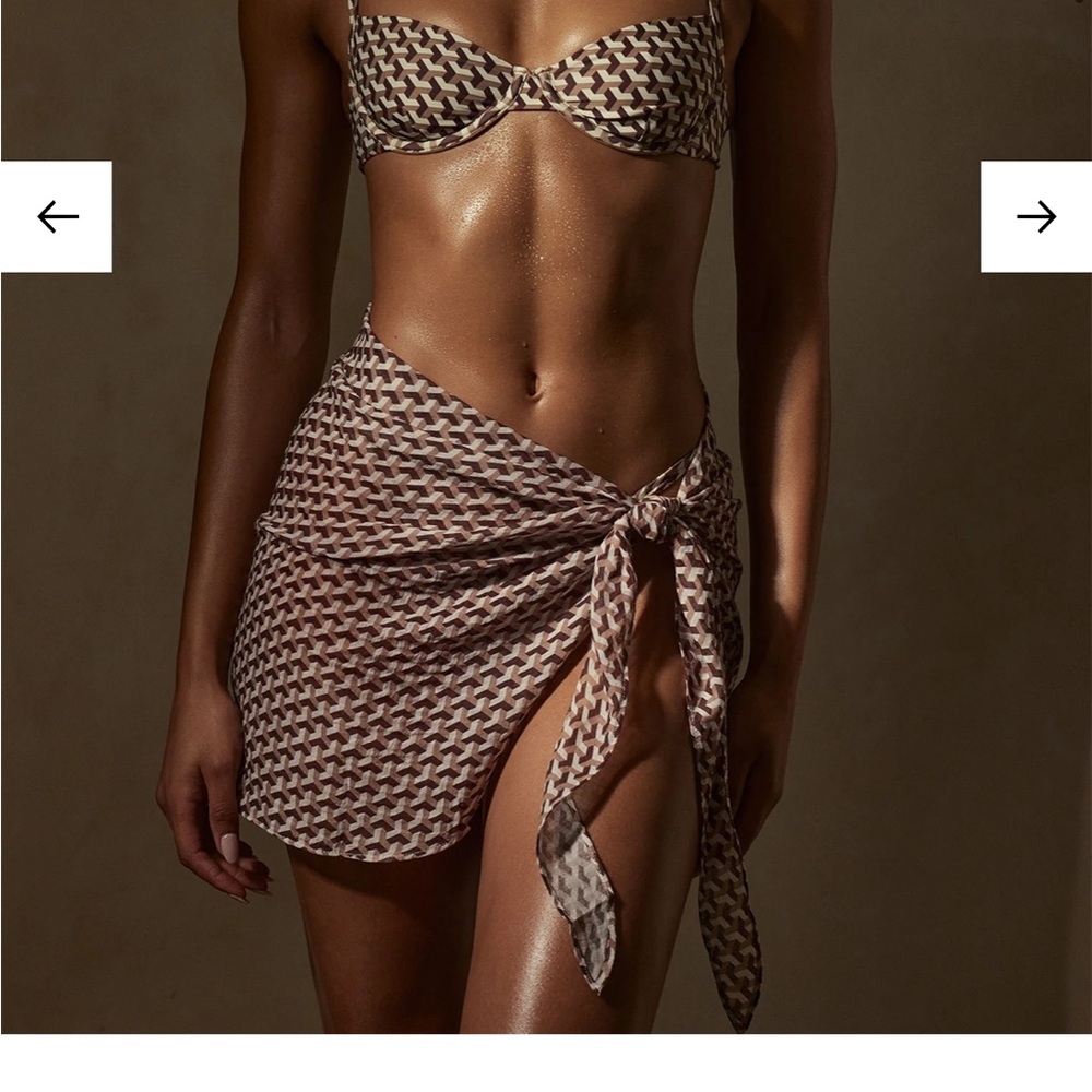 Monday Swimwear South Beach Sarong in “Geo Husk”